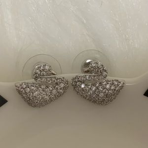 Brand new bling bling swan earrings